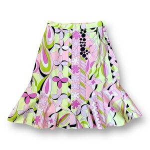 Averardo Bessi trumpet style midi skirt sz 6 made in Italy